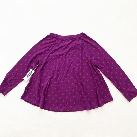 Old Navy NWT purple swing long sleeve top S(6/7Y) - Picture 4 of 4